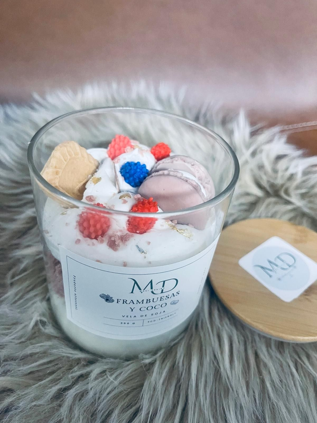 Vela postre (grande - tapa madera)