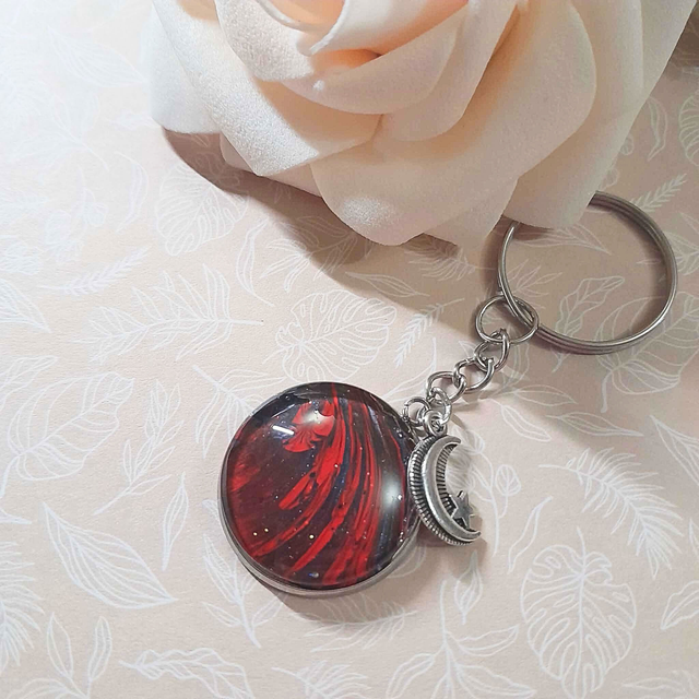 SPEED - Porte-clés - Métal argenté, rouge et noir