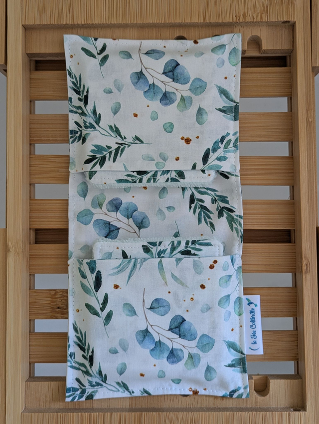 Ensemble de 8 carrés visage avec étui assorti - Aqua