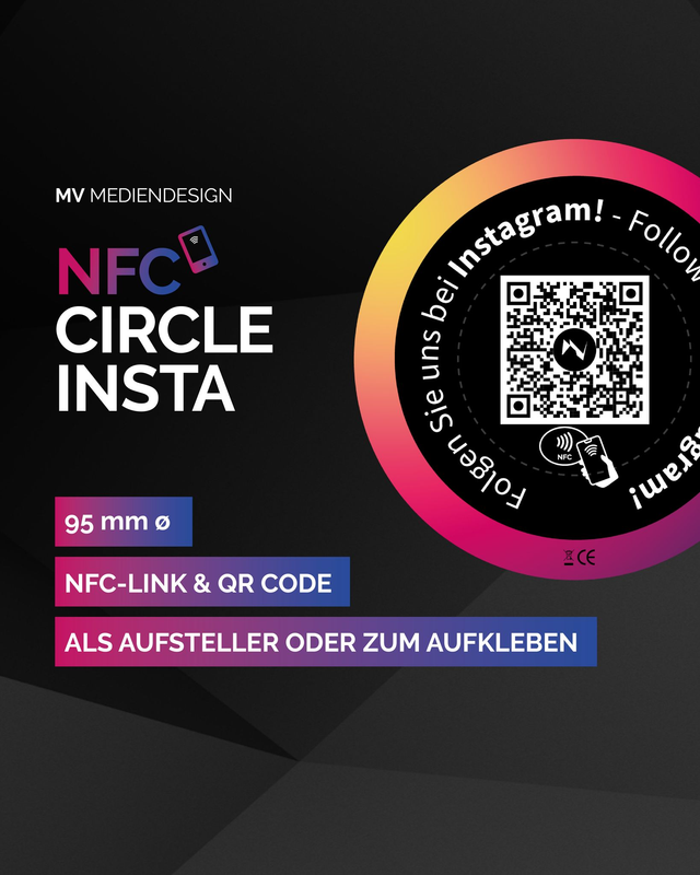 NFC Circle Instagram rund 9,5 cm