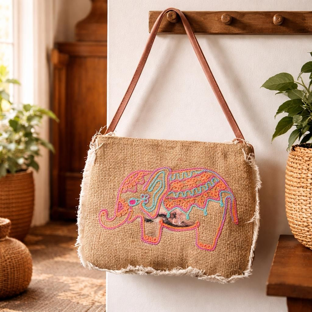 "Éléphant" - Sac en jute BH-005