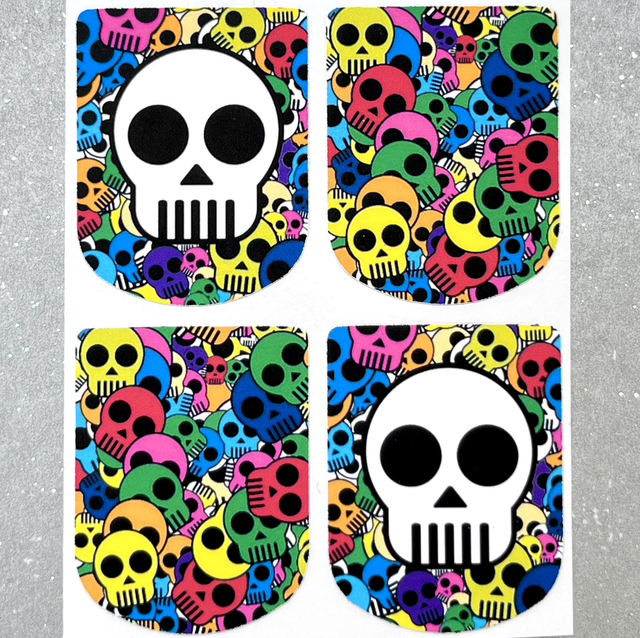 Colourful Skull Stickers (Set of 4)