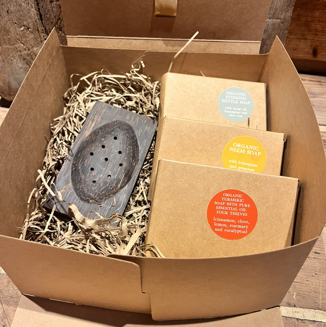 Organic soap box gift set