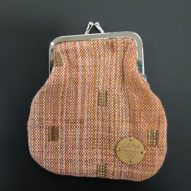 Kukkaro pilkullinen roosa