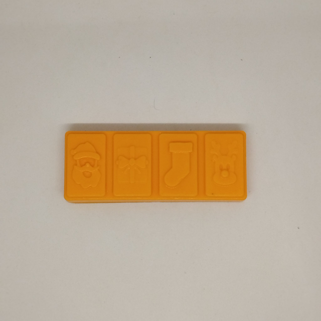 Snap bar 4 cavités Noël - Mandarine