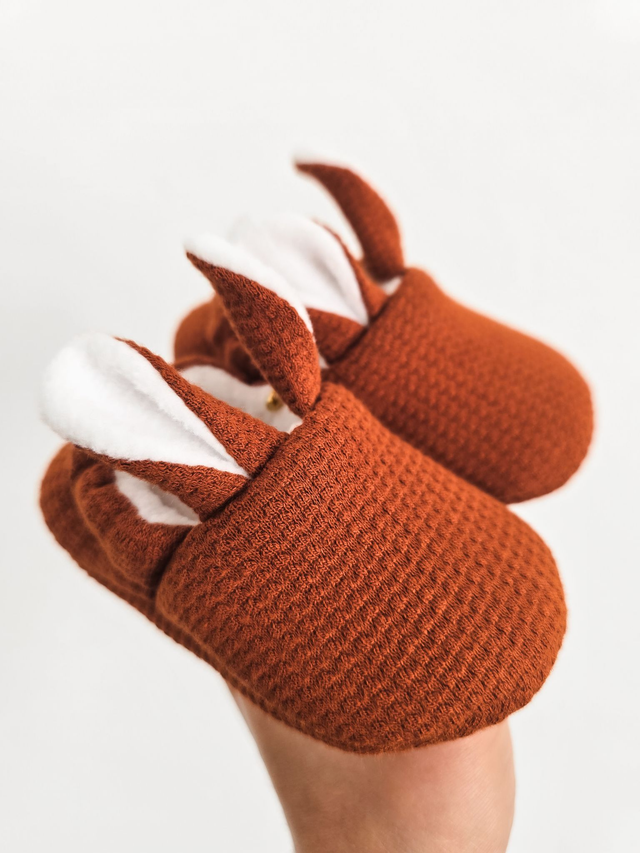 Chaussons Lapinou - Gaufré Terracotta