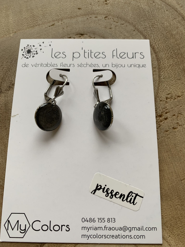 Pissenlits - boucles d'oreilles dormeuses