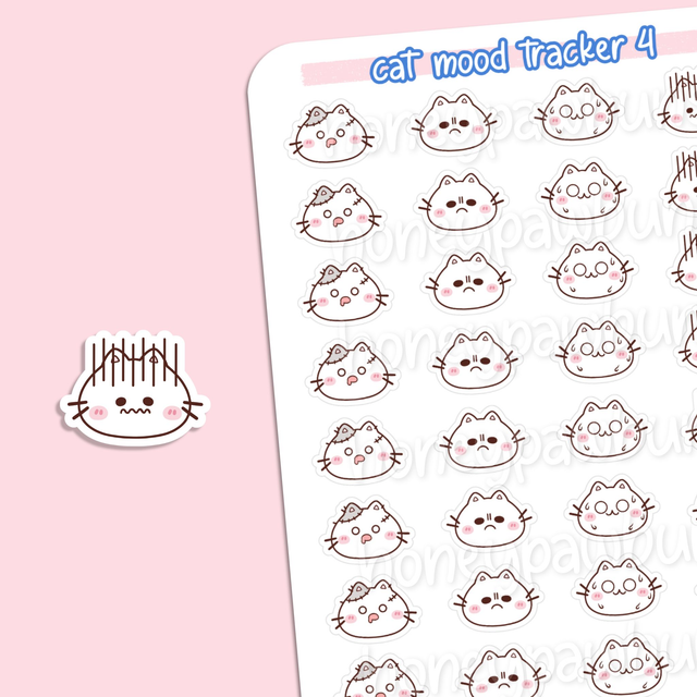 Katzen Stimmungstracker Nr. 4 Sticker Sheet - ST2312