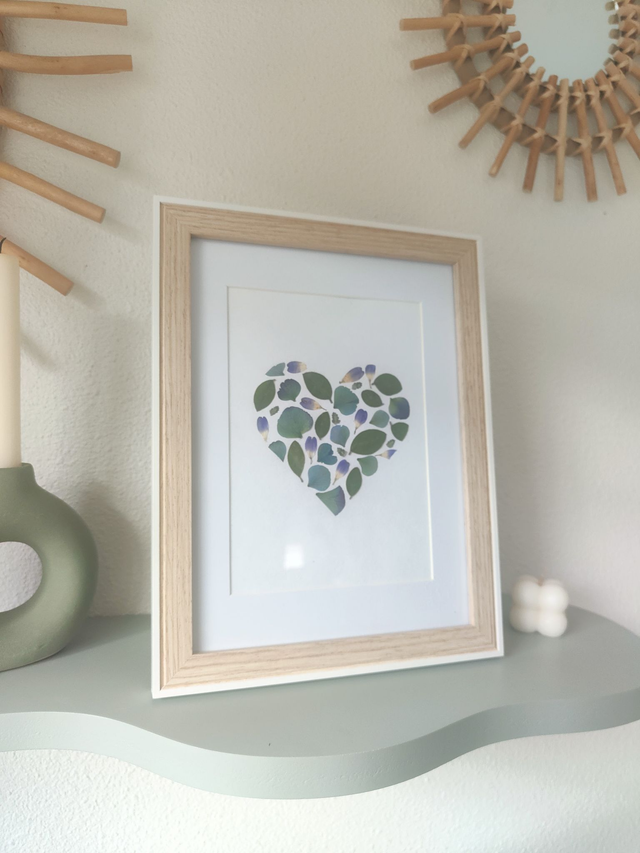 Herbier coeur vert et bleu