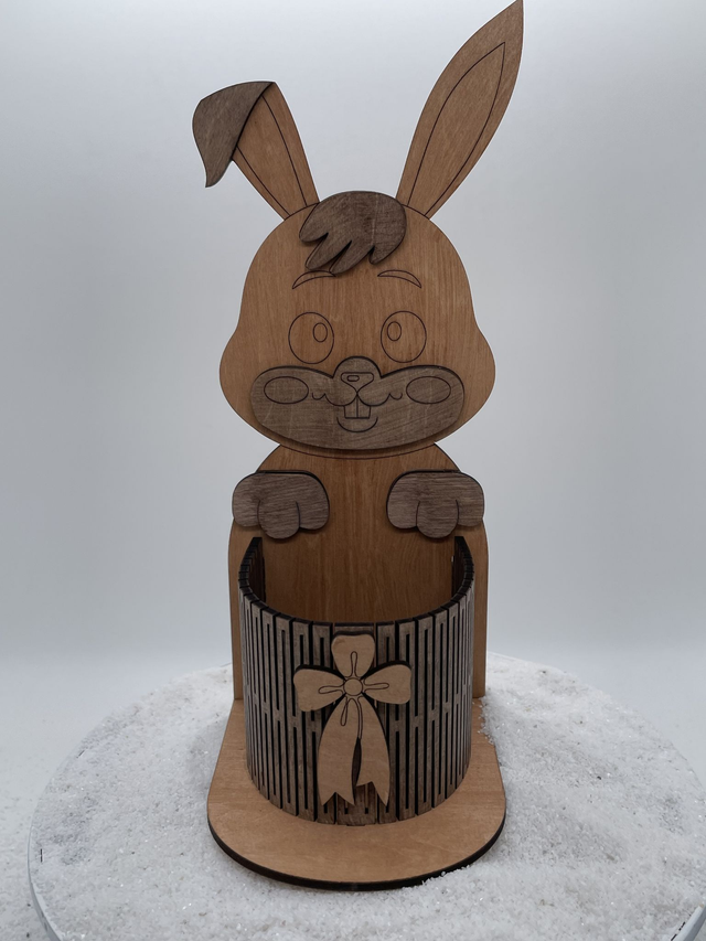 Panier arrondi pour friandises modèle lapin