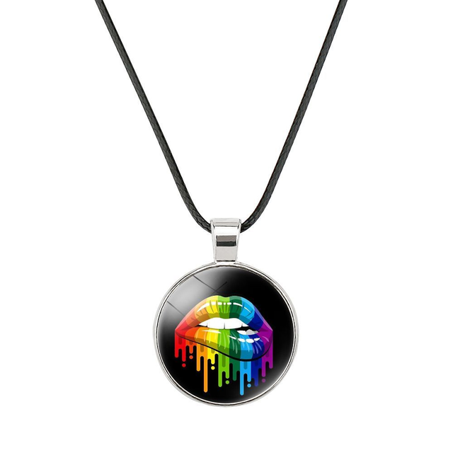 Pride Necklace with Lips