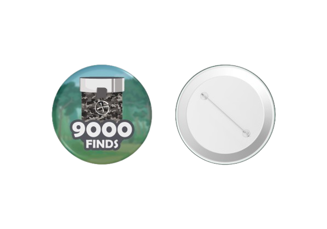 Badge Geocaching - 9000 Finds (Ø 4,4 cm)