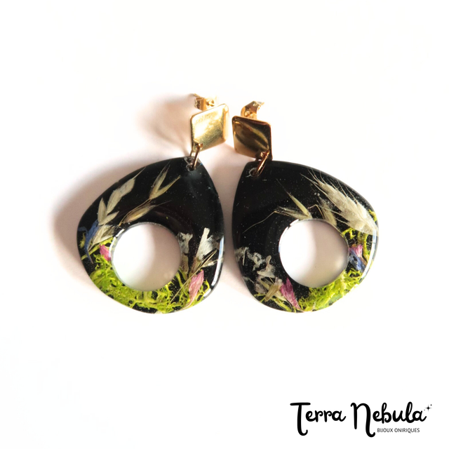 Grandes Boucles d&#039;oreilles fleuries Jardin inspirant | BO033