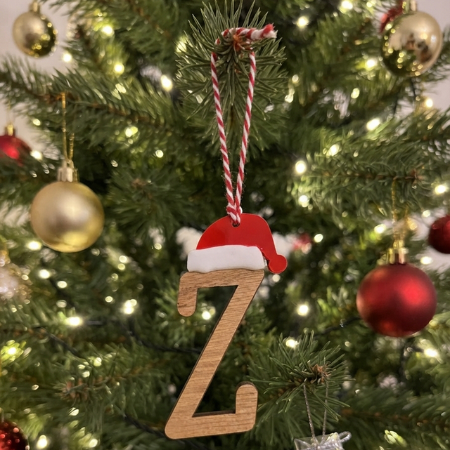 Personalised Wooden Christmas Tree Letter Ornaments