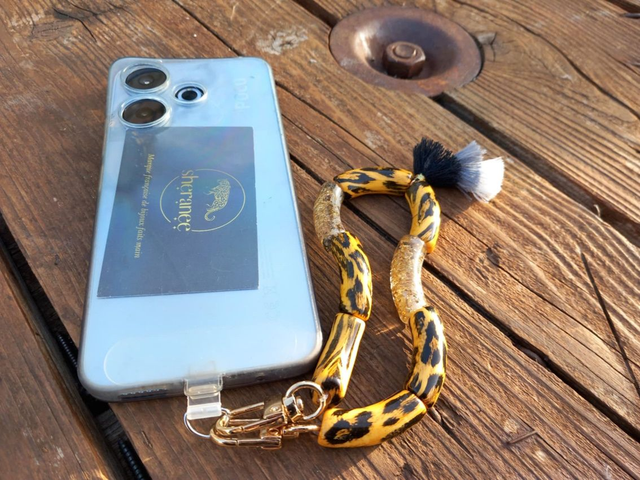 Bracelet bijoux de téléphone en perles tubes acrylique Jiraaph