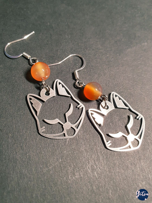 Boucles d&#039;oreilles renard mystérieux