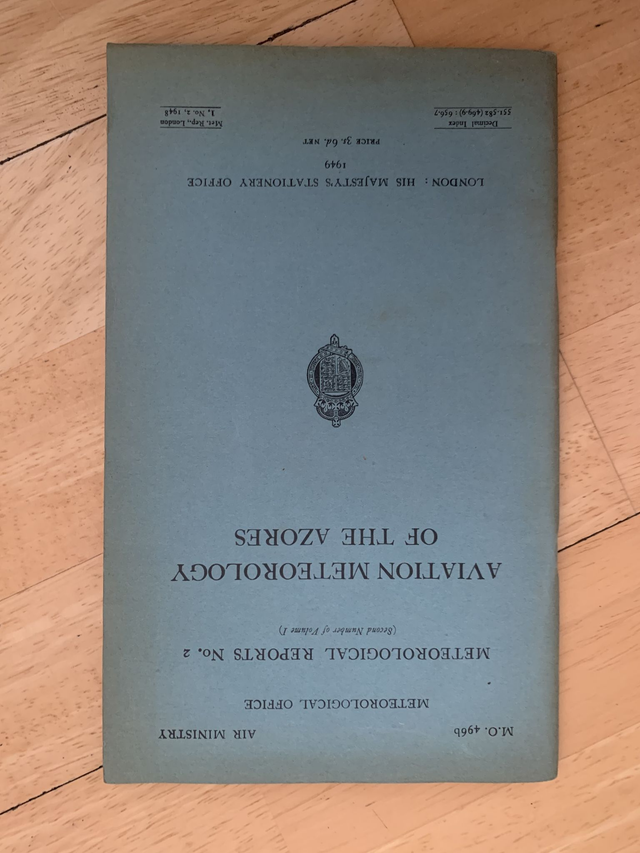 Aviation Meteorology of the Azores 1949