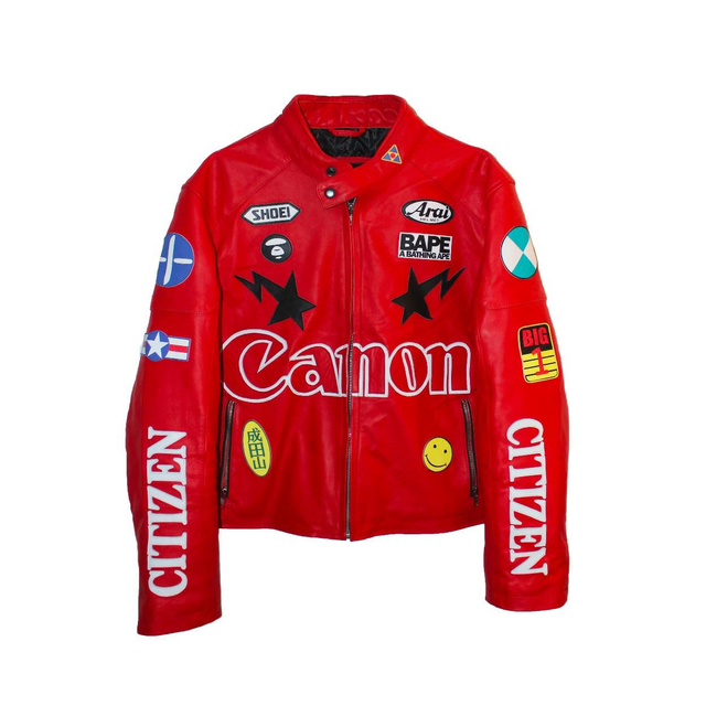 Blouson moto Akira x Bape custom