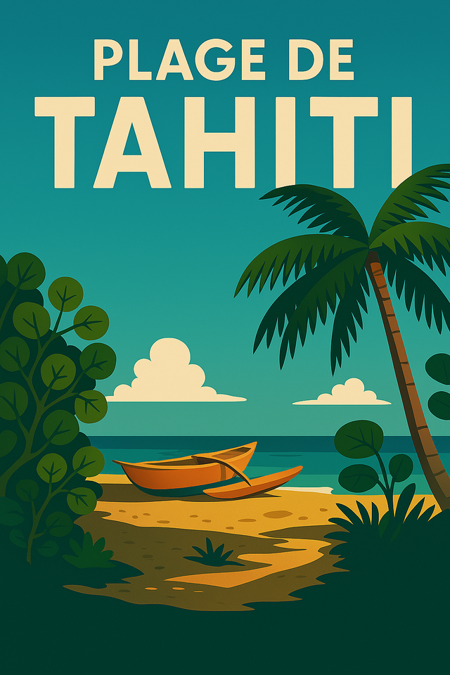 Affiche photo – Plage de Tahiti
