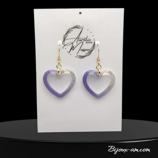 Boucles d'oreilles résine