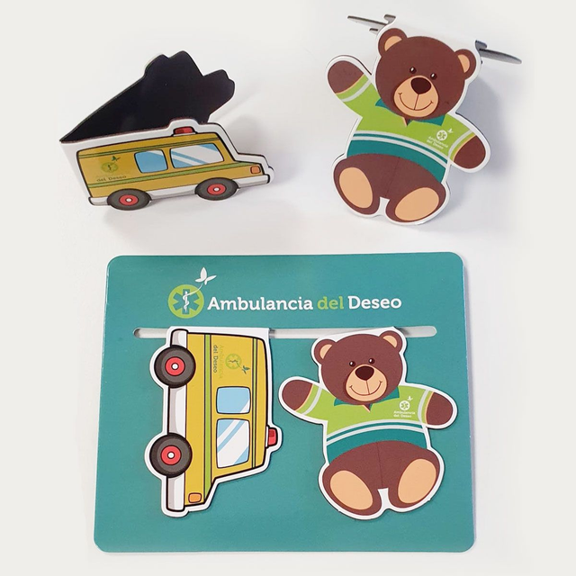 Marca Páginas Oso Mario y Ambulancia