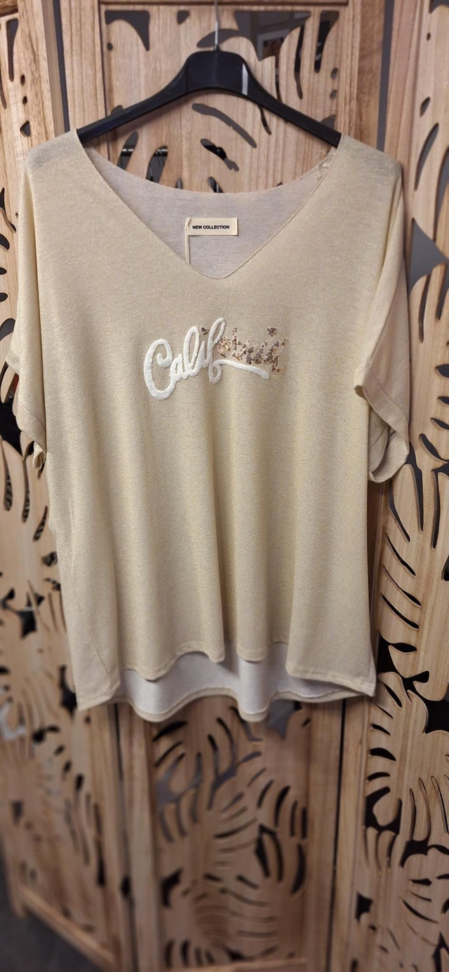 Tee shirt doré california