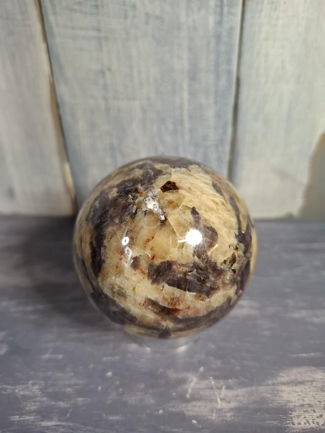 Plum Tourmaline in Quartz Sphere 