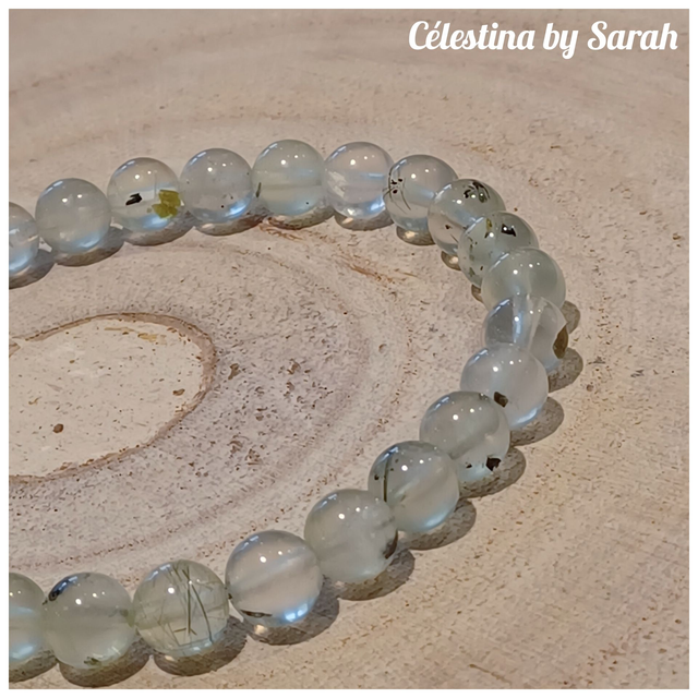Bracelet Préhnite 6mm Taille Dame