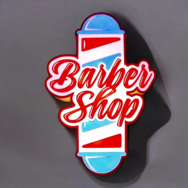 Lampe 3D Barbershop LED - Apporte une touche vintage et stylée à ton espace ! 