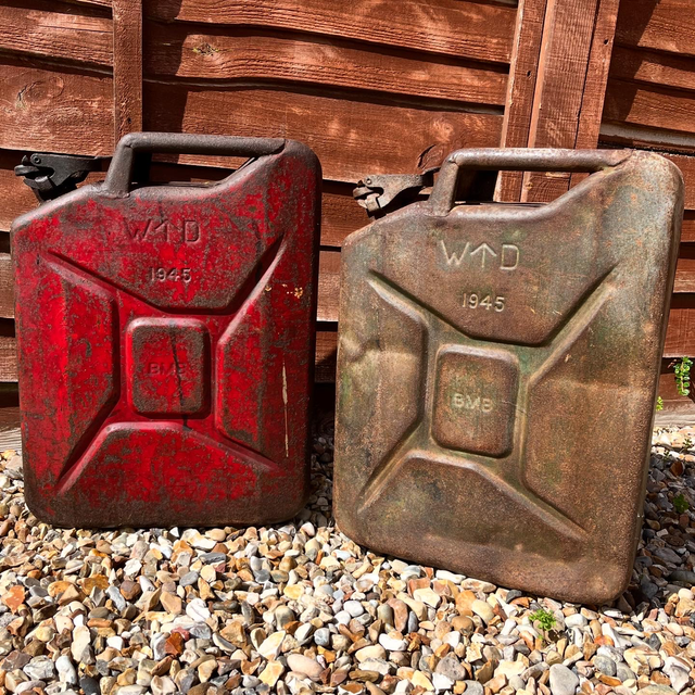 Two Original War Department MOD 1945 Dated Jerrycans