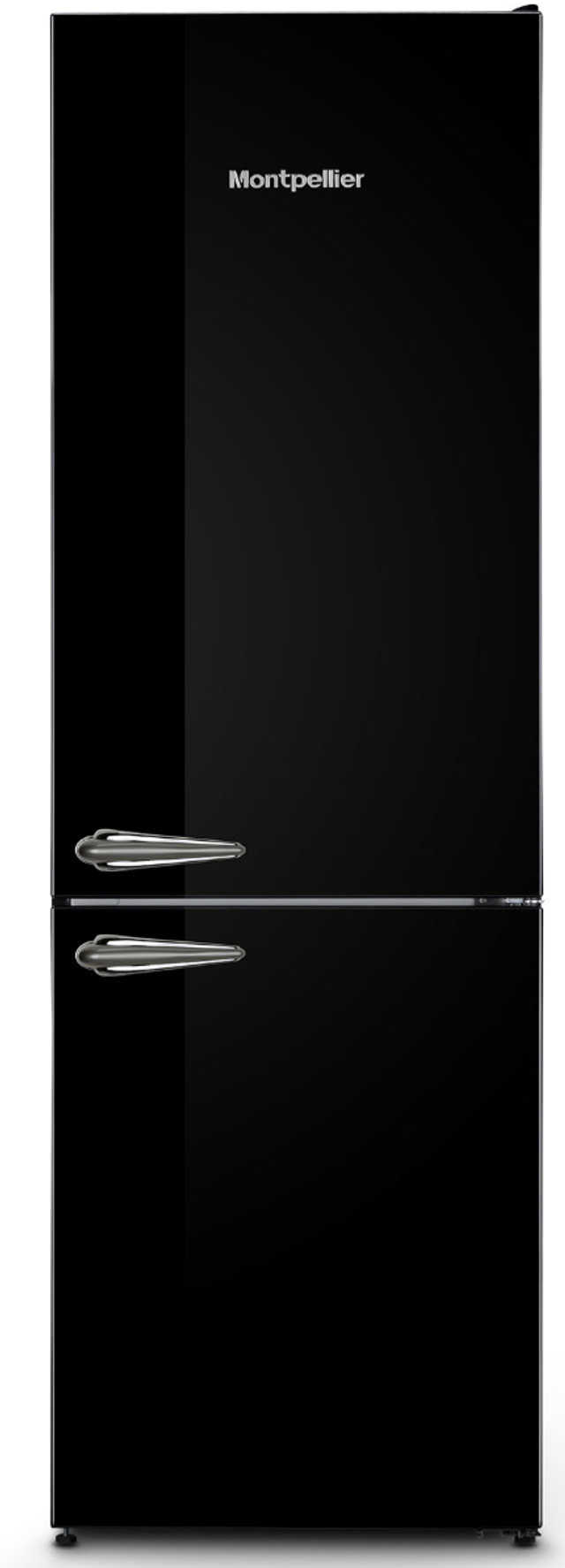 Montpellier MAB386EK Retro No Frost Fridge Freezer in Black