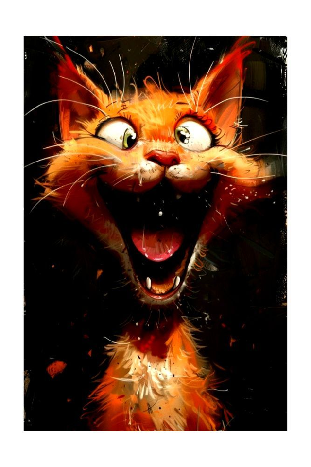 Scatty Cat Animals Art Print