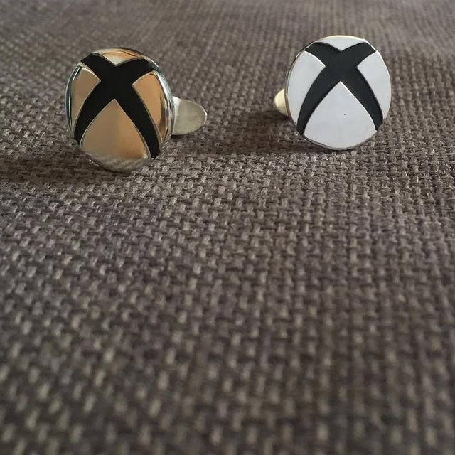 Sterling silver Xbox Cufflinks - for grooms, groomsmen, wedding, birthday, fathers day