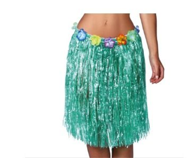 PARTY HAWAI , GONNA HAWAIANA CM 50  COLOR PAGLIA VERDE