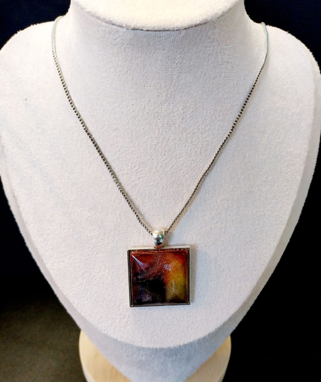 Collier ambre céleste – Ambre Astrale Bijou féerique et cosmique fait main