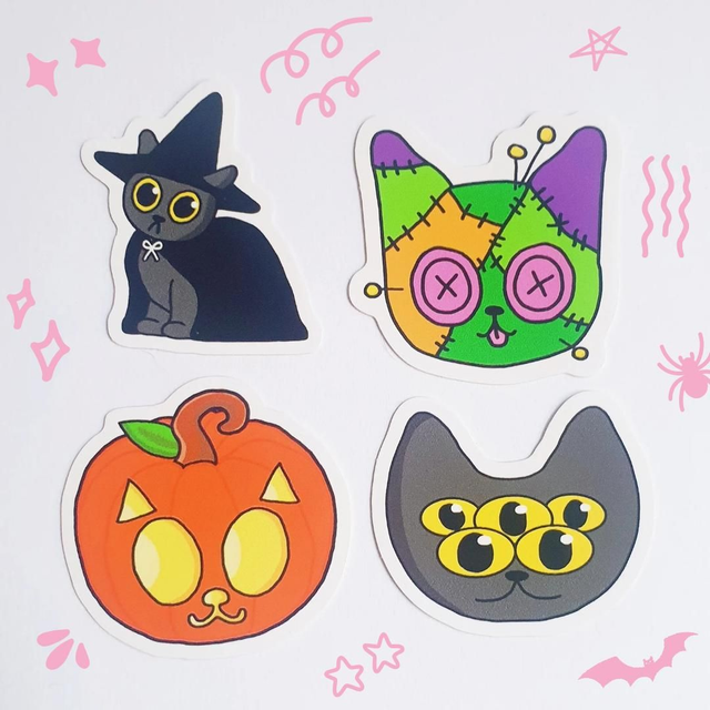 Spooky Cats - Mini Sticker Pack