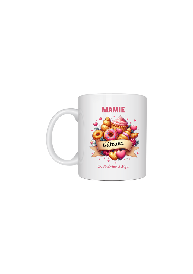 Mug motif mamie gâteaux 