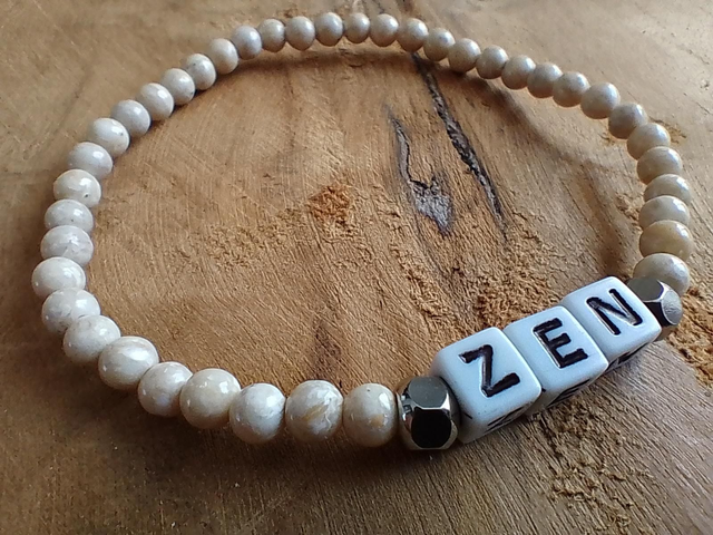 Bracelet Zen jaspe ivoire 