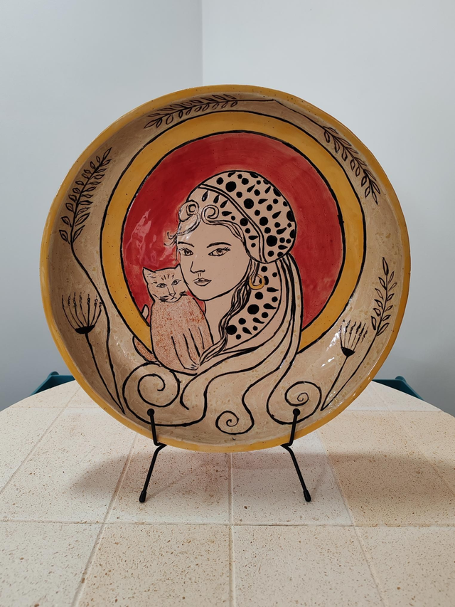 Plat "La Dame au Chat"