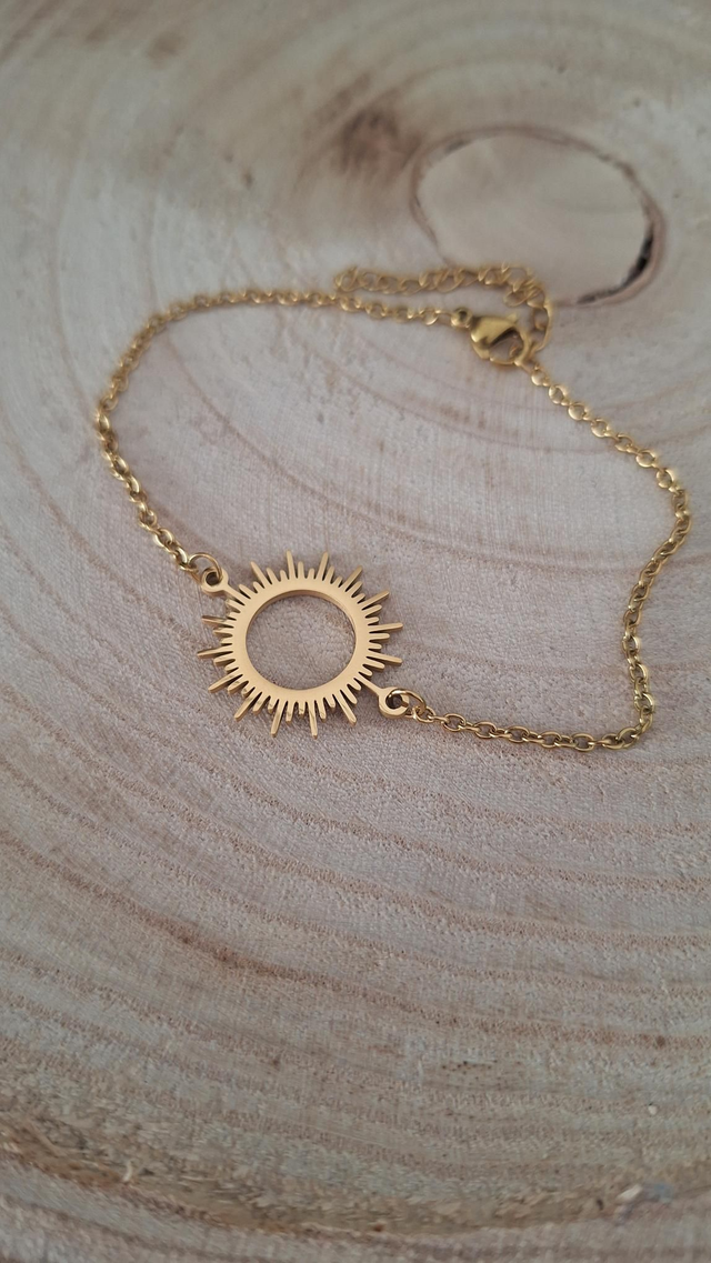 Bracelet Soleil Doré Personnalisable 