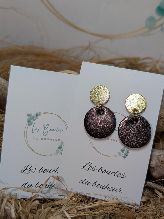 Boucles d&#039;oreilles Anti Gaspi gris anthracite ag127