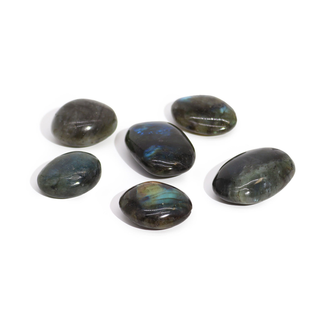 Pierres de palmier labradorite de Madagascar (environ 17-40 g 35-50 mm)