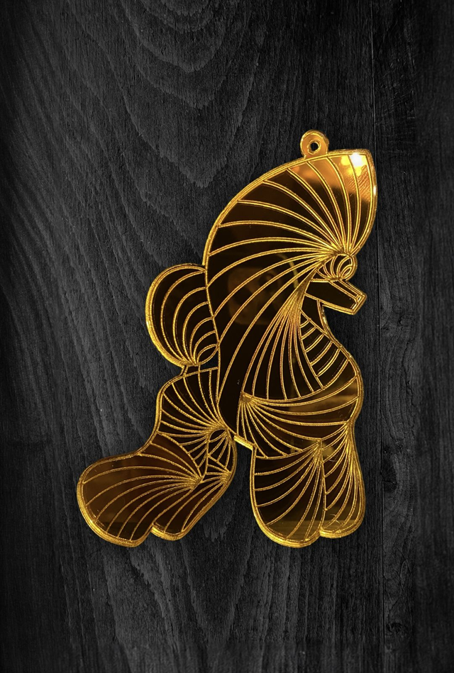 Acryl - Poodle Puppy High Gold