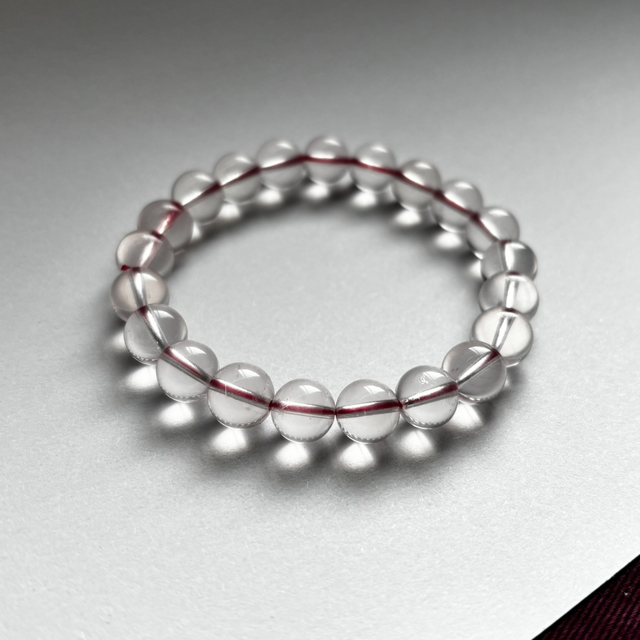 Natural Mozambique Rose Quartz Bracelet 9mm