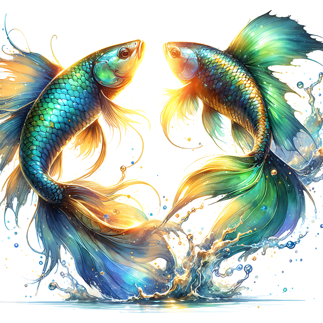 Fish design coasters (set of two)