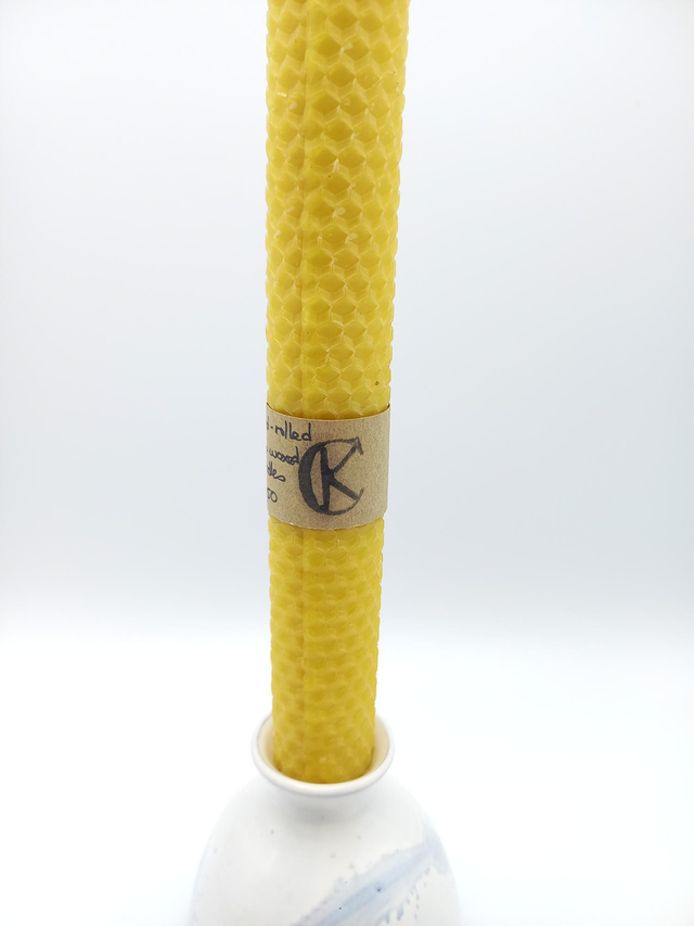 Irish Beeswax Candles (Pair) Medium 