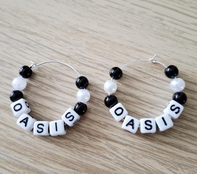 Oasis Beaded Hoop Earrings 