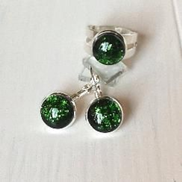 parure aventurine vert