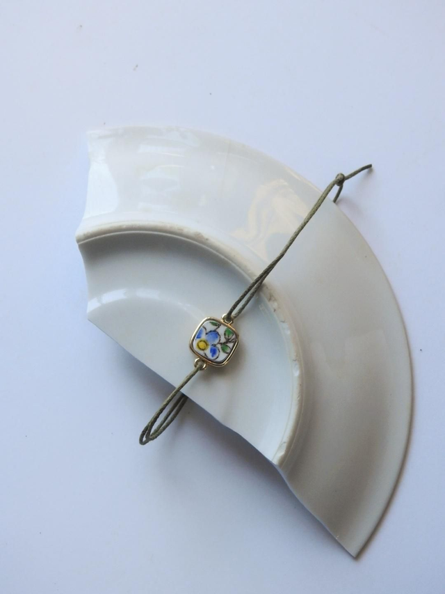 Bracelet cordon simple - faience francaise no.1