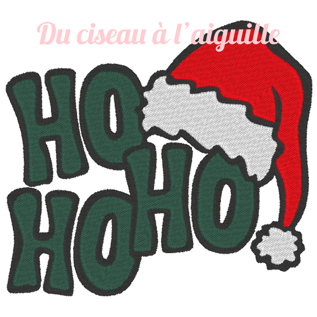 fichier broderie HOHOHO - 3 Tailles / 12 Formats